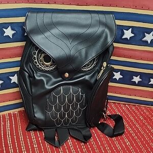 Black Owl Backpack